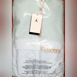 Nike Air Jordan Crop Cozy Fleece Hoodie Baby Blue/Grey Sz S Womem NWT